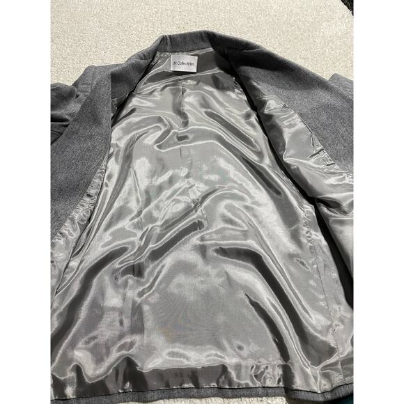 VTG JH Collectibles Blazer Jacket Wool Double Breasted Academia Women Sz 12 Gray - Picture 2 of 10